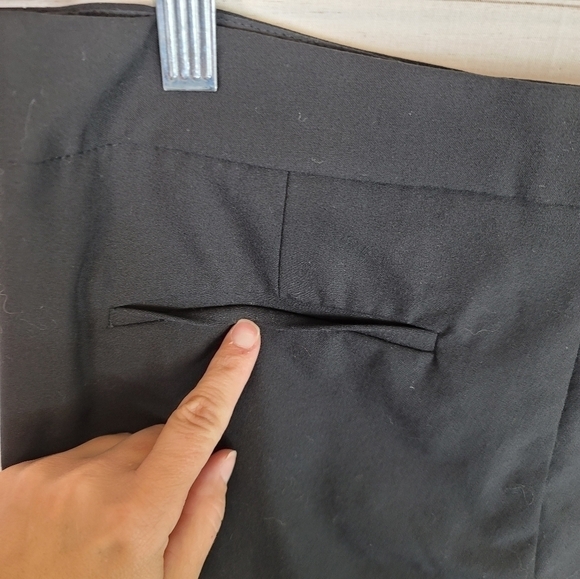 EVERLANE 95% WOOL BLACK STRAIGHT LEG TROUSERS, SZ 10 - Picture 9 of 11